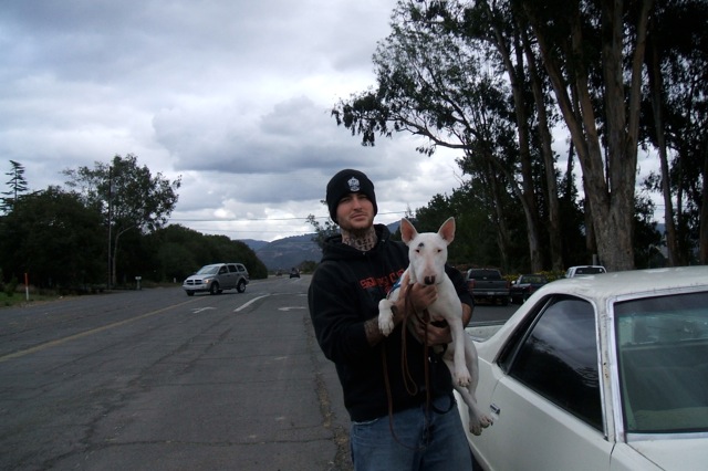Submitted by Jan:  "Dan and his rescue dog 'Hula' - Napa, CA"