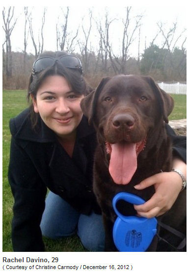 Rachel Davino in a screengrab from the Hartford Courant website.