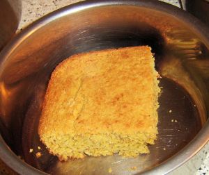 corn bread in bowl