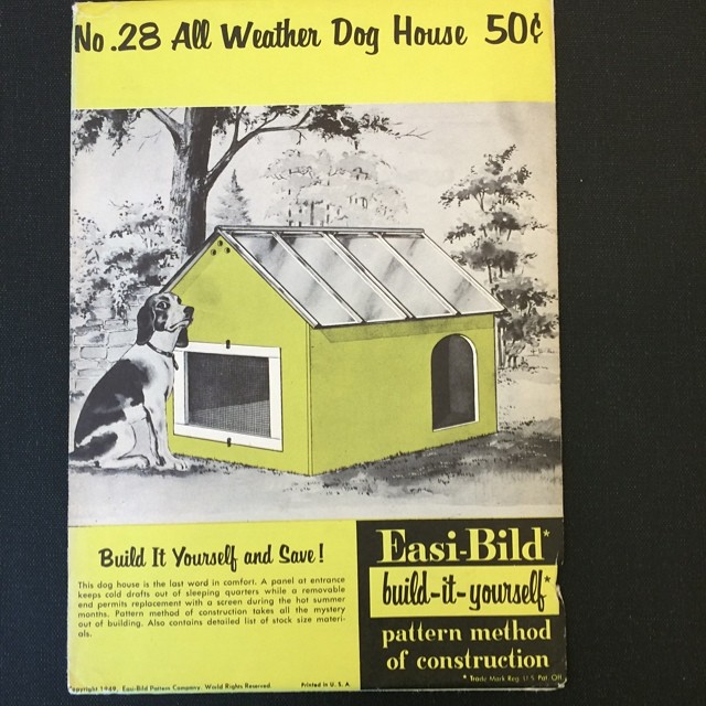 DIY dog house, skeptical dog not included [x]